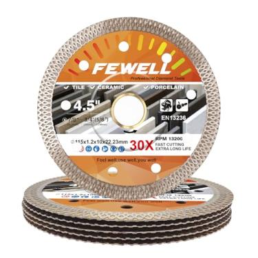 Imagem de FEWELL 4.5 Pol Disco de corte de lâmina fina para ladrilhos Lâmina de serra de diamante Corte de Ladrilhos， porcelana，cerâmica