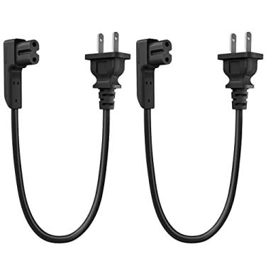 Imagem de Cabo de alimentação curto de 3 m para Sonos One/One SL/Play 1 cabo de alimentação com ângulo de 90 graus - Cabo de substituição de cabo de alimentação de 2 pinos para acessórios de alto-falante Sonos