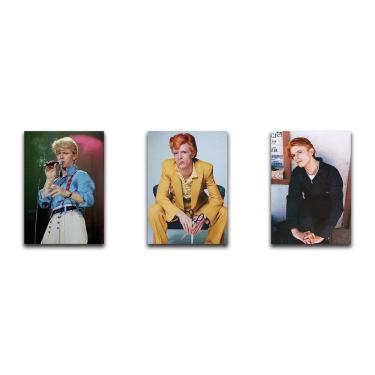 Imagem de Kit 3 Placas Decorativas Cantor David Bowie Arte Mdf