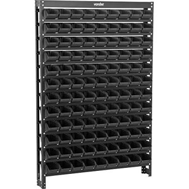 Imagem de Vonder, Estante Metálica, Com Gaveteiros Modelo Prático Preto, 108/3.