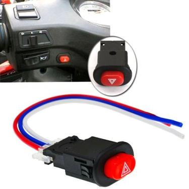 Imagem de Interruptor Botao Pisca Alerta P/ Moto Carro Universal - Trilha