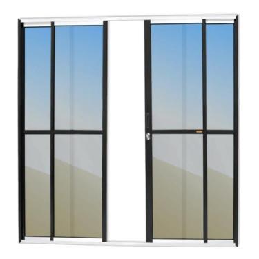 Imagem de Porta de Correr 4 Folhas Super Vidro Reflex 210cm X 200cm Brimak