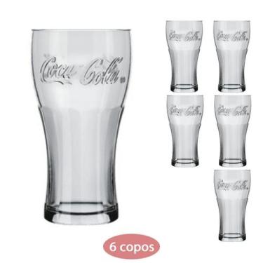 Imagem de Conjunto 6 Copos 470ml Vidro Coca Cola Nadir Suco Agua - NADIR FIGUERE