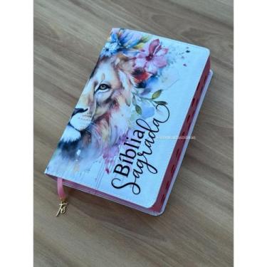 Imagem de Bíblia Leão Safira com Pingente - ARC Com harpa - CENTRAL