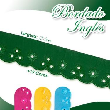 Imagem de Bordado Inglês - Rolo Com 13,7 Metros - Verde Bandeira - Nº: 235 - Ctl