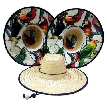 Imagem de Chapéu De Palha Surf Moda Praia Unisex Forrado Várias Estampas - Sensi