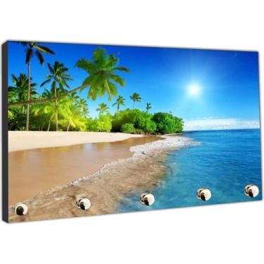 Imagem de Porta Chaves Paisagens Mar Praia Coqueiros Organizador Chaveiros - Vit