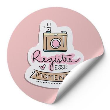 Imagem de 120 Etiquetas Auto Colante Adesivos Redondos Registre Esse Momento Fun