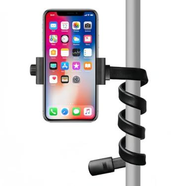 Imagem de PANTWOO Suporte de telefone ajustável pescoço de ganso - adequado para suporte de telefone para suporte de microfone, carrinhos de bebê, esteiras, carrinhos de compras, bicicletas, carros, barcos e