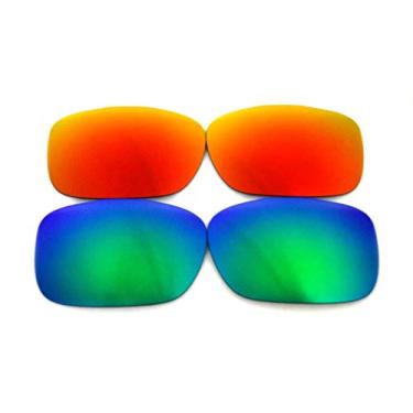 Imagem de GALAXYLENSE Lentes de reposição para Oakley Gascan de várias cores, __Verde/vermelho, regular