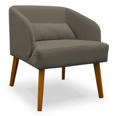 Imagem de Poltrona Decorativa para Sala de Estar Lara Suede - Porto Decor, Capuc