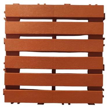 Imagem de 12 deck modular plastico textura madeira 30x30x2,5 cm maxx premium - W