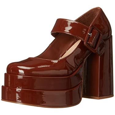 Imagem de Steve Madden Carly Mary Jane Feminina, Patente marrom, 10