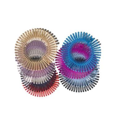 Imagem de Kit 10 Tiaras Bell Colorido Acessório Penteado Cabelo 12cm - Blook