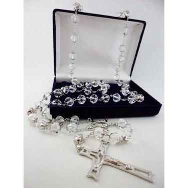 Imagem de Terço cristal tcheco jablonex transparente 12x10mm - níquel free - arm