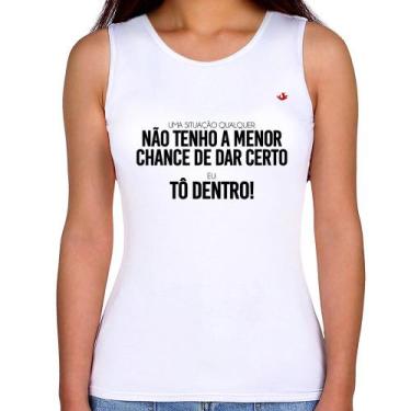 Imagem de Regata Feminina Tô dentro! - Foca na Moda, Branco, GGG