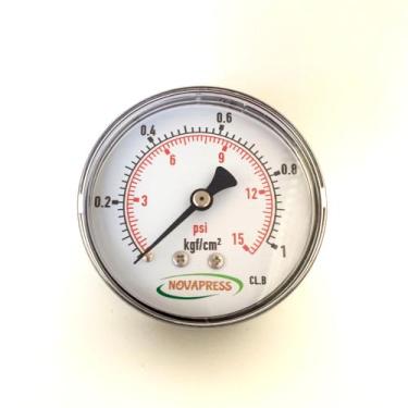 Imagem de Manômetro horizontal - diam.63mm (2.1/2 ) com escala de 0-1 KGF/CM2 x 