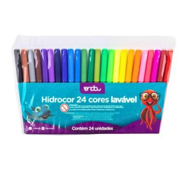 Imagem de Caneta Hidrocor Lavável C/24 Cores - Onda Pro