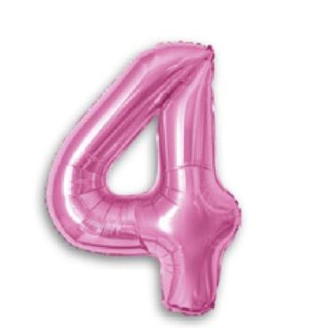 Imagem de Balão Metalizado Número 4 Pink 16" (40cm) - Make+