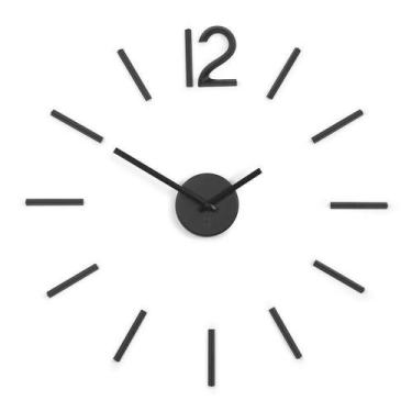 Imagem de Relógio de Parede Minimalista Conceitual Preto - UMBRA