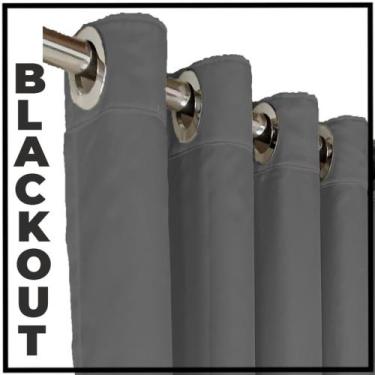 Imagem de cortina blackout Celina quarto de janela 5,50 x 2,70 cinza - Bravin Co