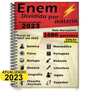 Imagem de Enem 2023 provas separadas por matéria 2017 até 2022 - JDM Impressões