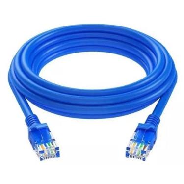 Imagem de Cabo De Rede 3 Metros Lan Internet Crimpado Rj45 Cat5e Azul - MAXI tel