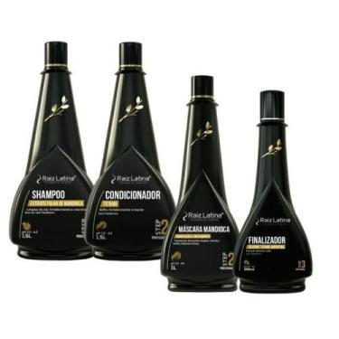 Imagem de Kit Mandioca e Tutano 1,5L Shampoo Condicionador Máscara Finalizador t