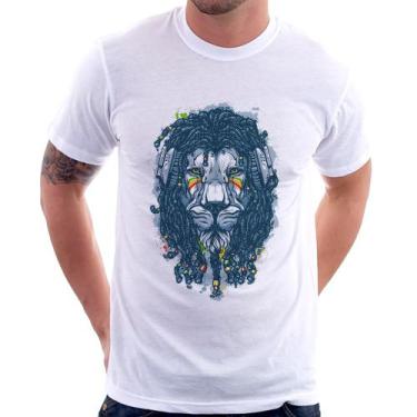 Imagem de Camiseta Leão Reggae - Foca na Moda, Branco, GG