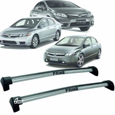 Imagem de Rack Teto Aluminio Prime Honda Civic G8 G9 06/16 Prata PR041