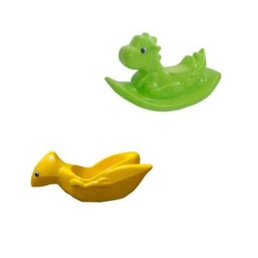 Imagem de Kit Balanço e Gangorra Dino  Brinquedos Divertidos para Crianças ao Ar