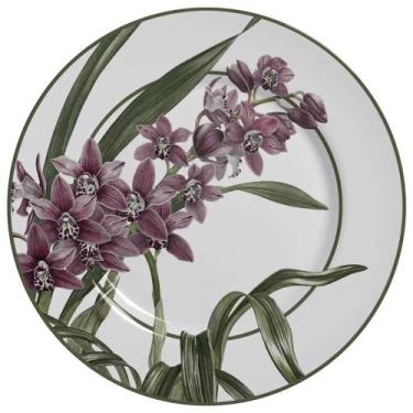 Imagem de Conjunto com 6 Pratos Raso Orquídeas Ø29cm - Alleanza Cerâmica