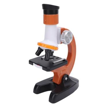 Imagem de Microscópio para Crianças, Microscópio Infantil Alimentado por Bateria, Kit Científico de Microscópio para Iniciantes Com Caixa de Recipiente de Amostra e 4 Lâminas de Vidro Em