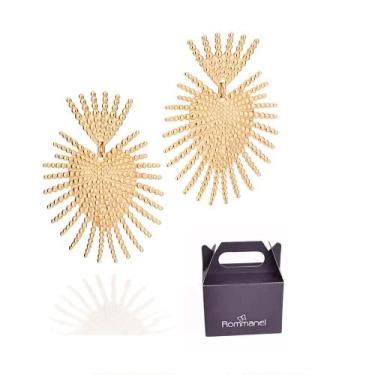 Imagem de Maxi Brinco Sagrado Coração Banhado à Ouro Rommanel 527373, Dourado