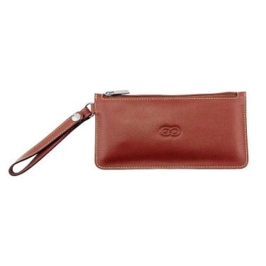 Imagem de Bolsa de Mão ZINIA em Couro Galvani, Pinhão