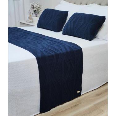 Imagem de PESEIRA MANTA TRICO CASAL QUEEN 230X60cm +2 CAPA DE ALMOFADA C11 - USU