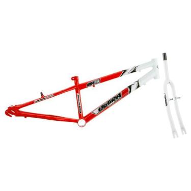 Imagem de Quadro Aro 26 Ultra Bikes em Aço Carbono Bicolor com Garfo Rebaixado, 