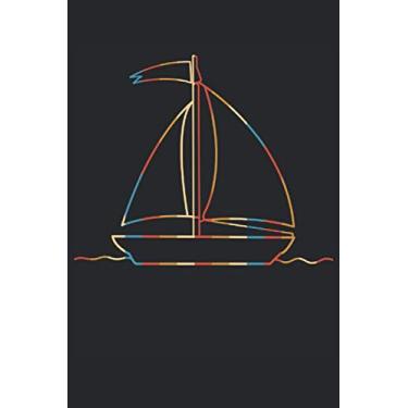 Imagem de One line art line art sailboat sailing ship captain sailing boat owner: Mystery book - funny line art sailboat seafor design, retro gift idea - A5 ... puzzle, note, book, sketch, planner, birthday