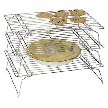 Imagem de Berloque de 3 andares de prata empilhável para refrigeração 34,3 x 24,9 cm