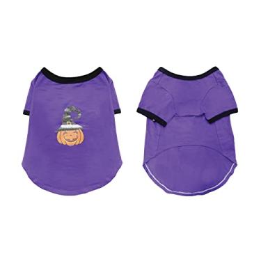 Imagem de Best Furry Friends Camiseta de Halloween para cães, Jack-O-Lantern, PP