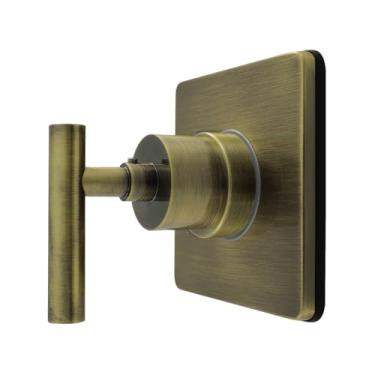 Imagem de Kingston Brass KS4043CML Válvula de desvio de seis vias de manípulo único Manhattan com kit de acabamento, latão antigo