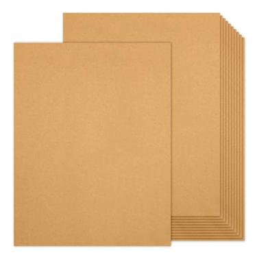 Imagem de 100 folhas de papelão marrom claro 21 x 27 cm, papel para impressora Goefun de 36 kg para convites, menus, artesanato, cartões DIY