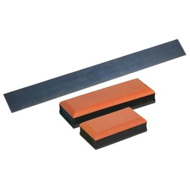 Imagem de Pintando Carro, Kit 2 Taco Lixador 7x13cm / 7 X 20cm E 1 Regua 50 X 5 Cm Quantidade de cascalhos:0;Cor:Laranja