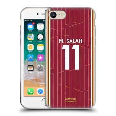 Imagem de Head Case Designs Capa de gel macia oficialmente licenciada pelo Liverpool Football Club Mohamed Salah 2024/25 Player Home Kit compatível com Apple iPhone 7/8/SE 2020 e 2022
