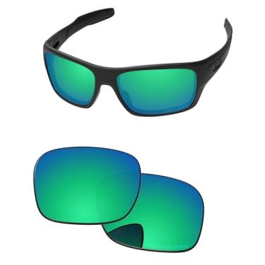 Imagem de PapaViva Lentes de reposição para óculos de sol Oakley Turbine OO9263 65 mm, Verde esmeralda, Turbine