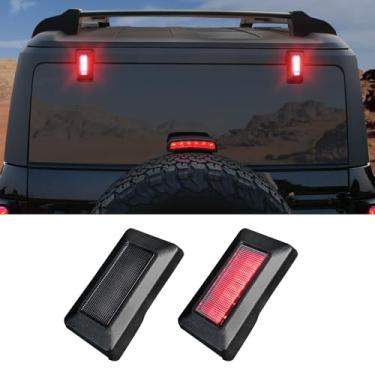 Imagem de Mabett Luz de LED para janela traseira para acessórios Ford Bronco 2021 2022 2023 2024, luz de vidro traseiro montada na dobradiça com luz de ré para Bronco 2/4 portas (apenas para topo rígido)