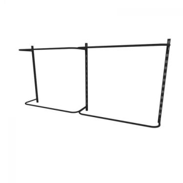 Imagem de Arara de roupas para loja quarto closet 7 peças regulável 200x100 cm c