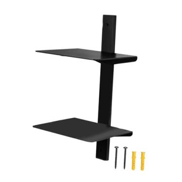 Imagem de ＫＬＫＣＭＳ Estante flutuante invisível para livros, montagem na parede, ferro, decorativa, moderna, prateleira para livros, para decoração de cozinha, Preto