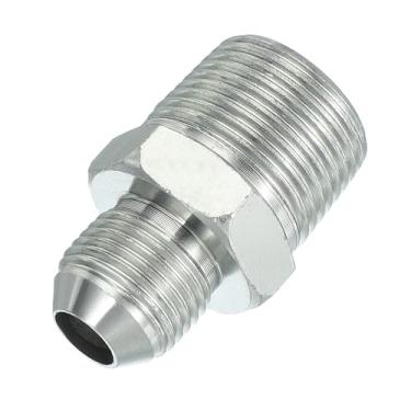 Imagem de PATIKIL Conectores de mamilo redutores hexagonais adaptador de tubo macho 3/10.2 cm alargamento 37° JIC x 3/10.2 cm macho NPT, adaptador de bocal redutor de encaixe de tubulação encaixe hidráulico de