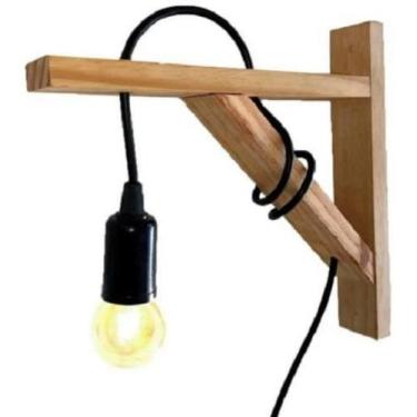 Imagem de Pendente Madeira Mão Francesa Arandela Decoração Parede - Eco.Start